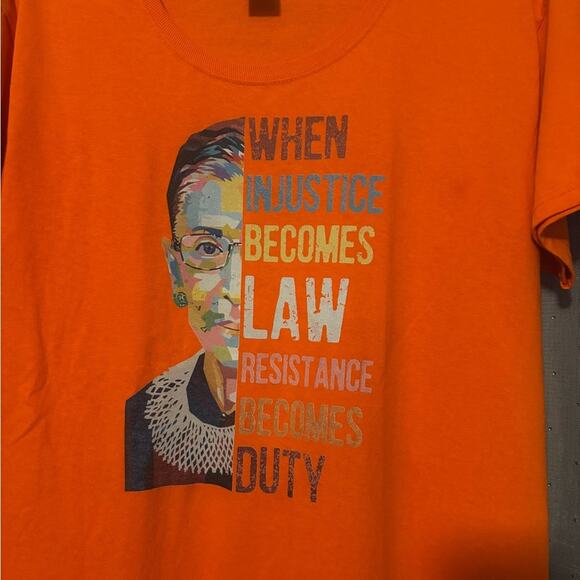 Women’s 2XL Gildan RBG Orange T-Shirt - Picture 1 of 4